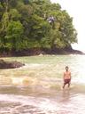Maciej in the water.